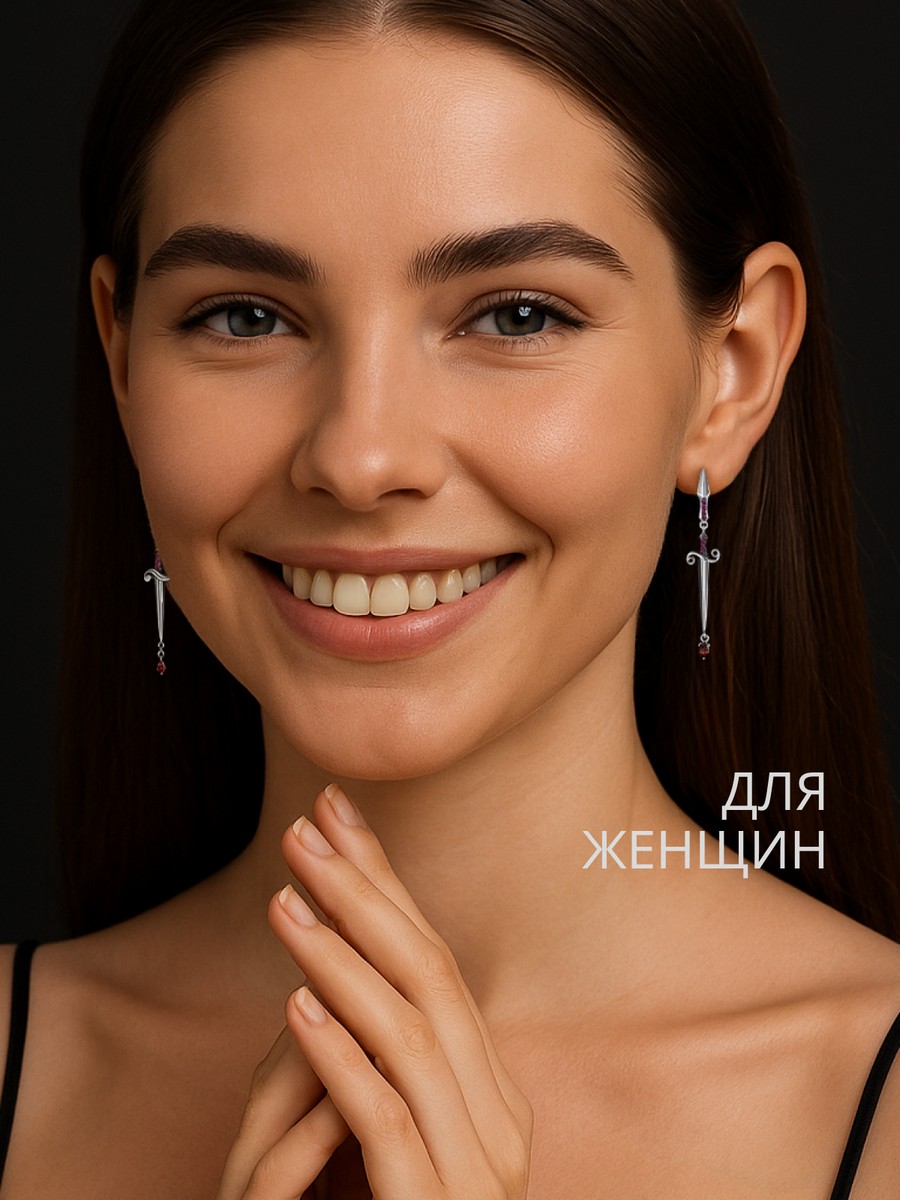 Серебряные серьги АРТ. 2025