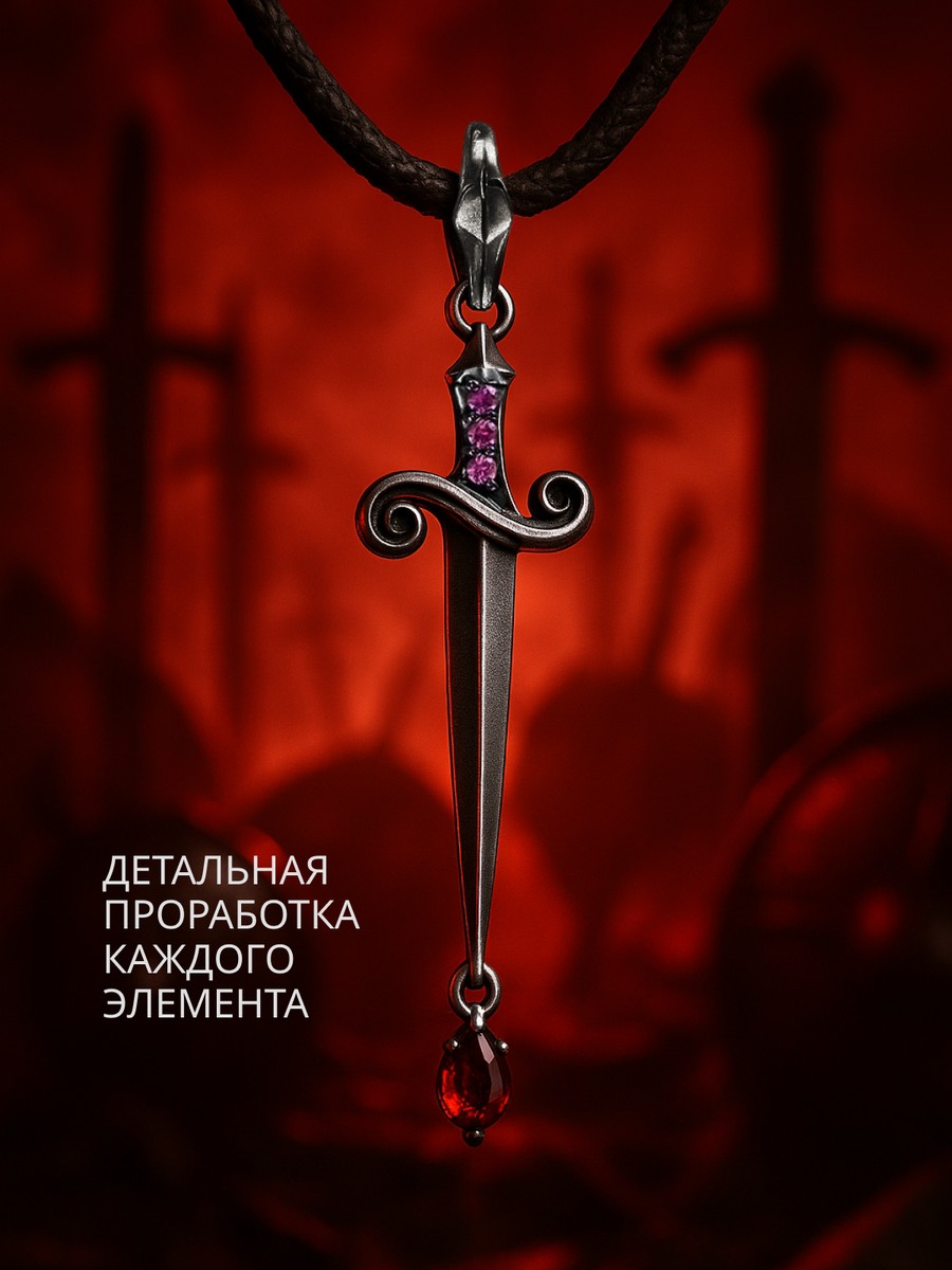 Серебряная подвеска АРТ. 2025